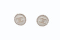 Chanel CC Logo Earrings White Gold White