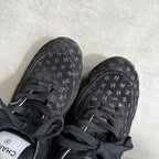Chanel Coco Mark Sneakers Suede Mesh Logo Black White 38 — view 3
