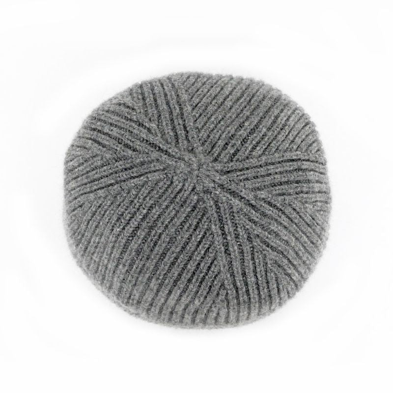 Hermes Knit Cap Heaven Charbon Flannel Gray L Size Cashmere Hat — view 6