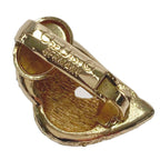 Christian Dior Heart Motif Rhinestone Gold GP Earrings — view 5