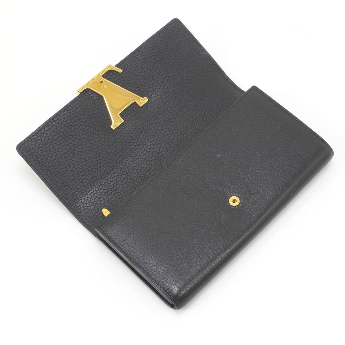 Louis Vuitton Taurillon Portefeuille Capucines Long Wallet Black — view 4