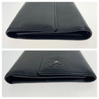 Chanel Camellia Butterfly Flap Wallet Long Black — view 3