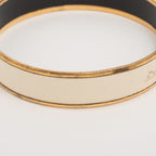 Hermes Emile GM Bangle Logo Horse Cart GP Enamel Gold Cream Austria — view 4