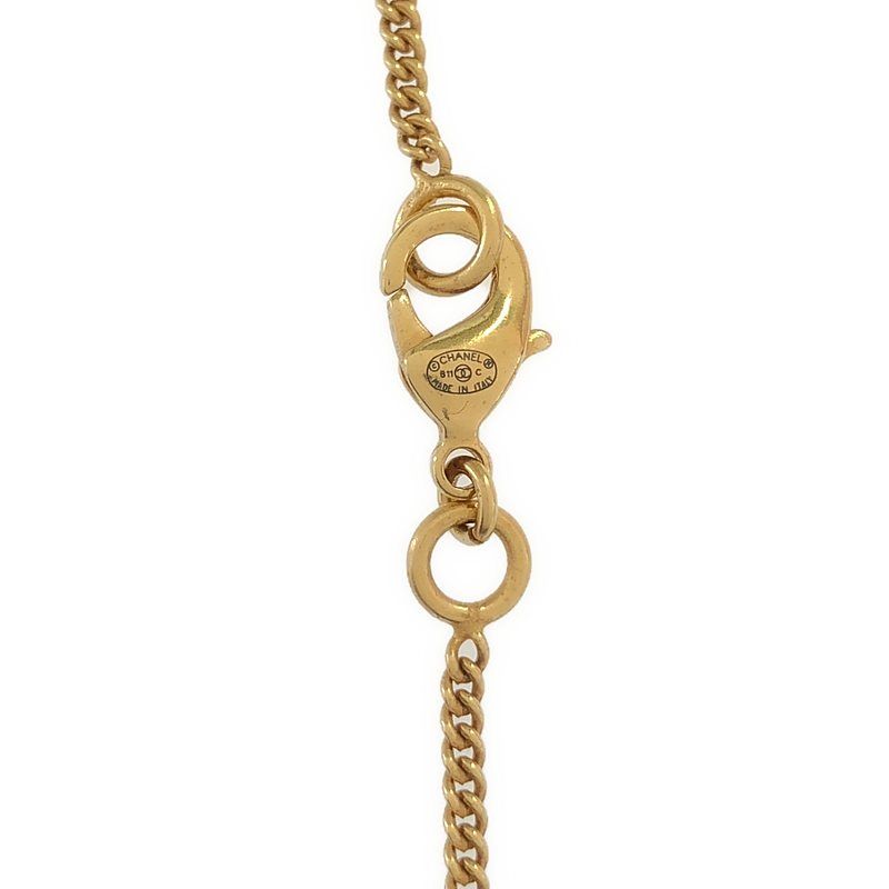 Chanel Coco Mark Chain Necklace Gold — view 7