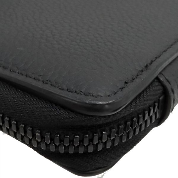 Louis Vuitton Shoulder Bag Aerogram Phone Pouch Grain Leather Black Matte — view 4