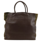 Prada Logo Tote Brown