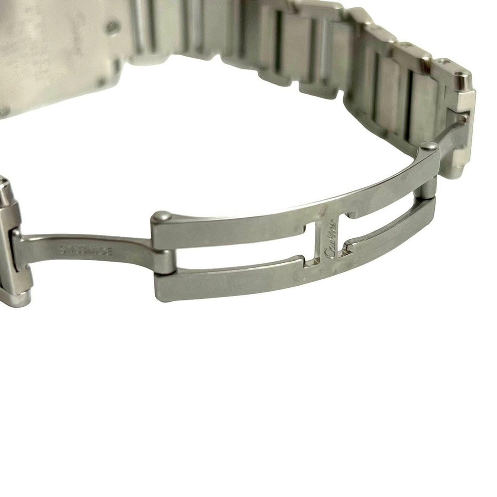 Cartier Working Tank Francaise SM Stainless Steel Quartz Watch Wristwatch — view 3