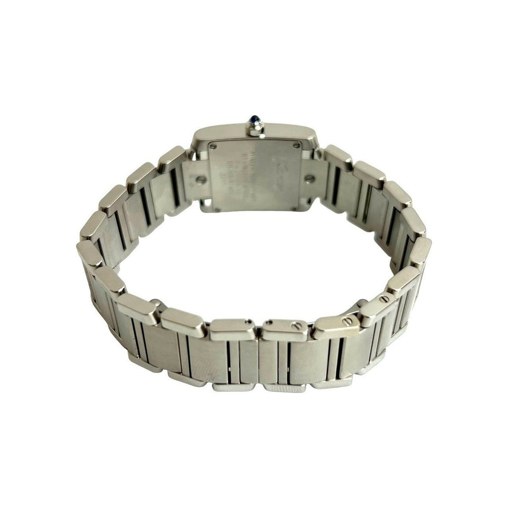 Cartier Working Tank Francaise SM Stainless Steel Quartz Watch Wristwatch — view 7