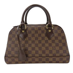 Louis Vuitton Handbag Duomo Damier Leather Ebene Brown Gold Hardware