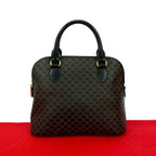 Celine Vintage Macadam Blason Logo Pattern Leather Handbag Mini — view 2