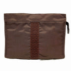 Hermes Pouch MM Her Line Clutch Bag Canvas Nylon