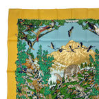 Hermes Carre 90 Sichuan Silk Scarf Yellow — view 3