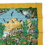 Hermes Carre 90 Sichuan Silk Scarf Yellow — view 4