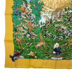 Hermes Carre 90 Sichuan Silk Scarf Yellow — view 5