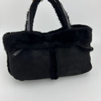 Loewe Anagram Handbag Black Mouton Suede Vintage — view 3