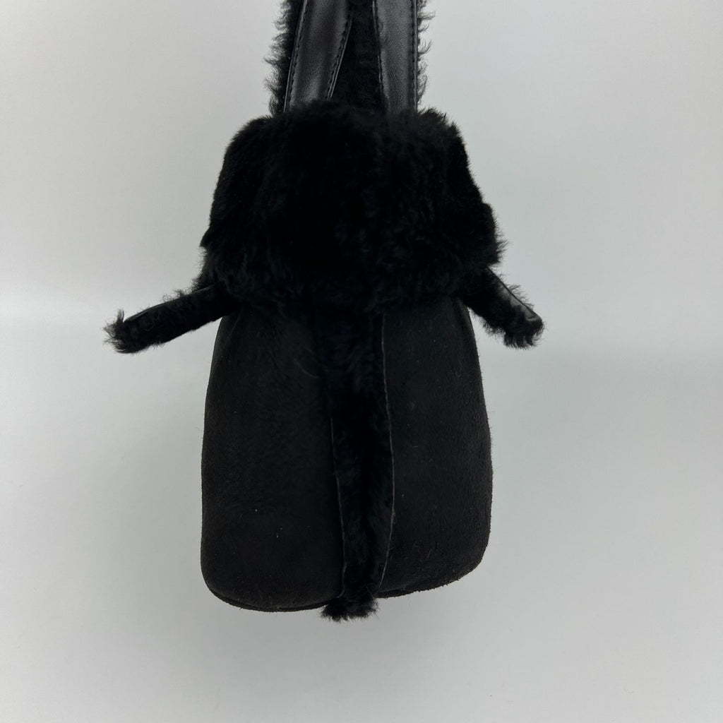 Loewe Anagram Handbag Black Mouton Suede Vintage — view 5