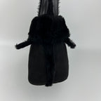 Loewe Anagram Handbag Black Mouton Suede Vintage — view 5