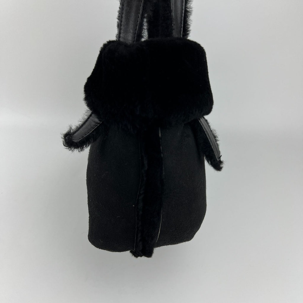 Loewe Anagram Handbag Black Mouton Suede Vintage — view 6