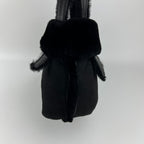 Loewe Anagram Handbag Black Mouton Suede Vintage — view 6