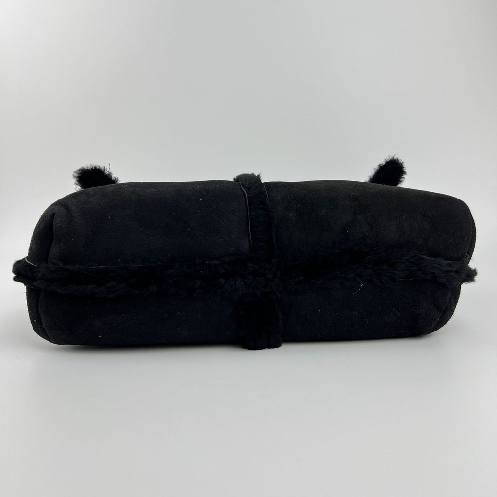 Loewe Anagram Handbag Black Mouton Suede Vintage — view 7