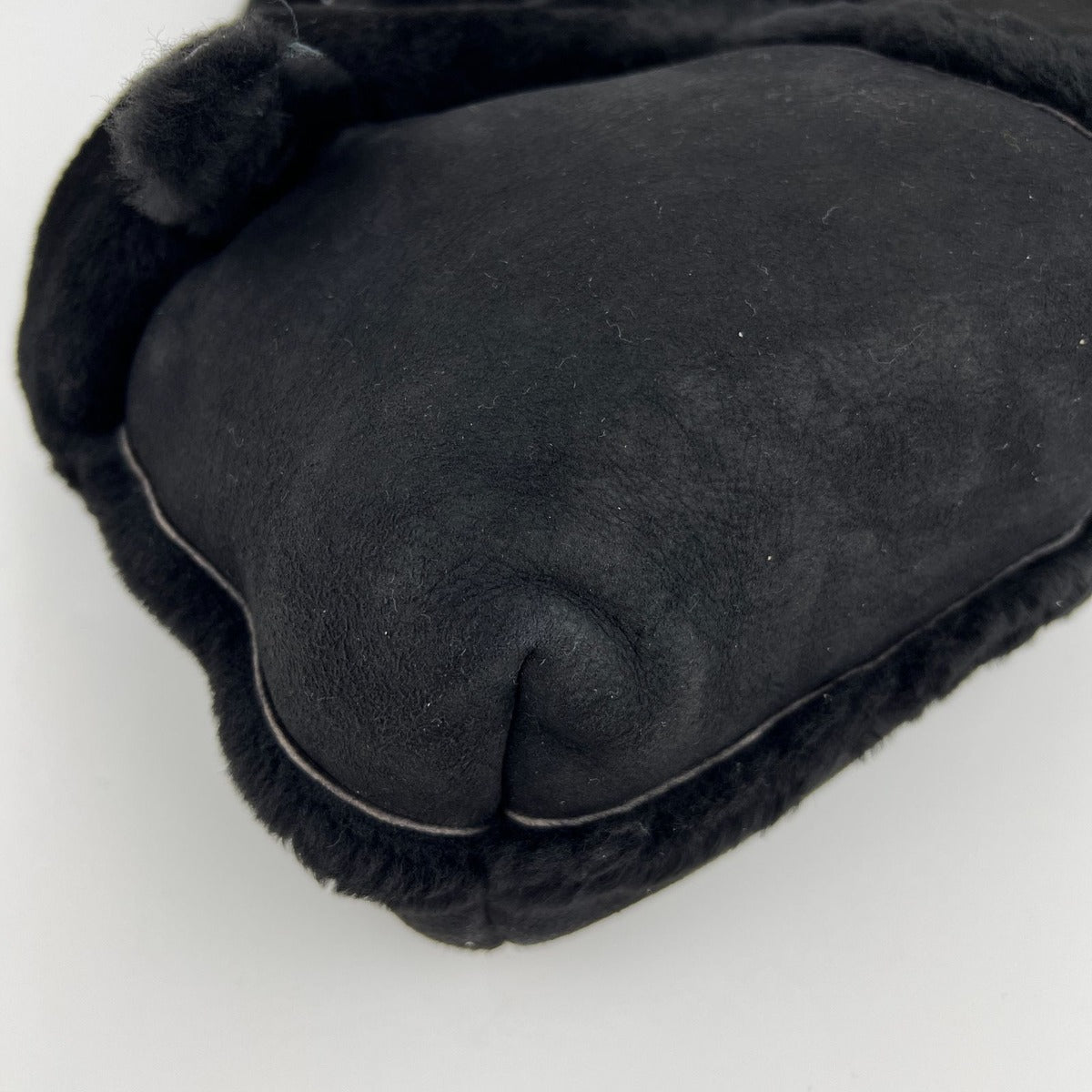 Loewe Anagram Handbag Black Mouton Suede Vintage — view 8