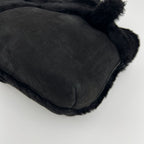 Loewe Anagram Handbag Black Mouton Suede Vintage — view 9
