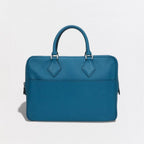 Hermes Plume Dock 38 Bag Business Briefcase Evercolor Blue — view 2