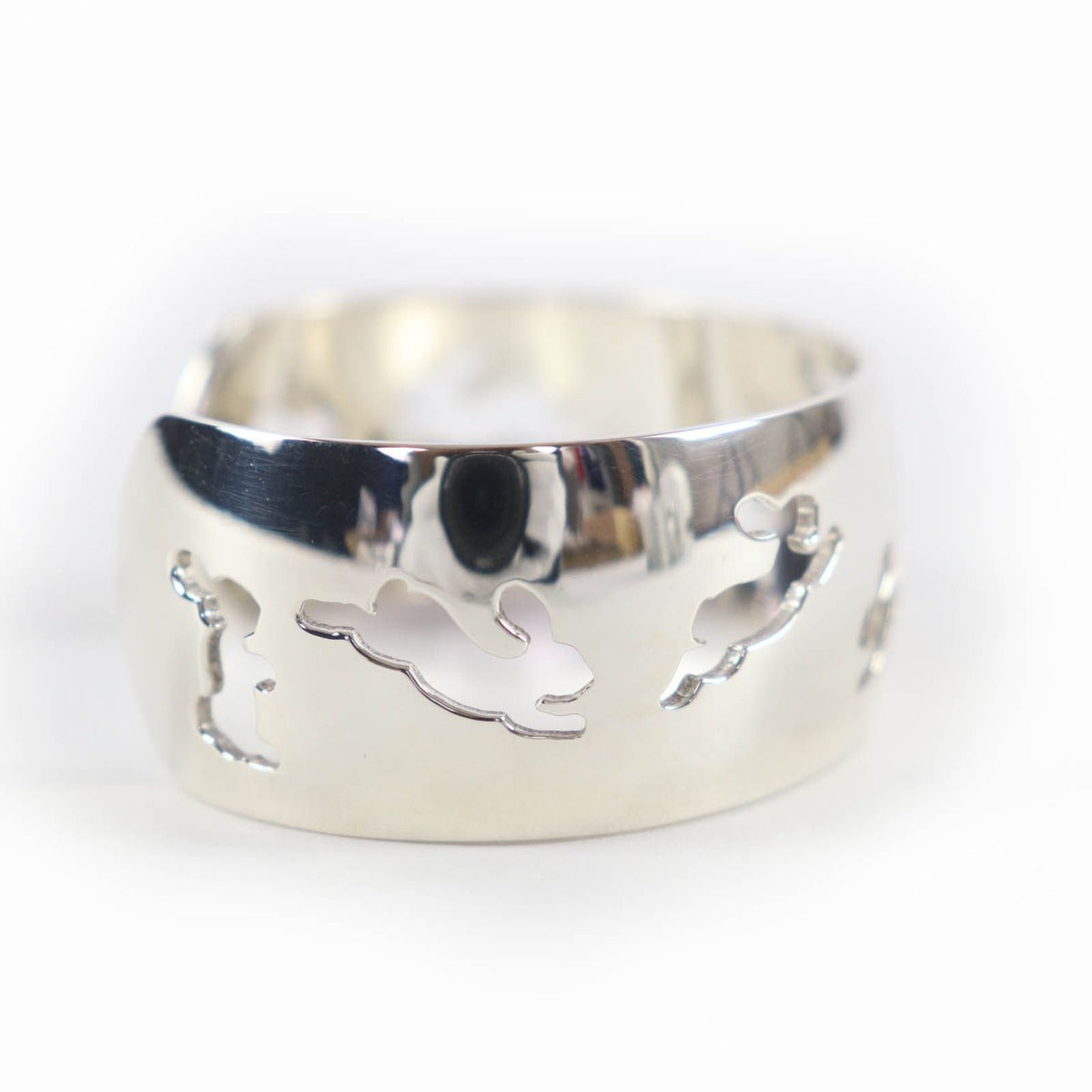 Hermes 925 Rabbit Motif Bracelet Bangle Silver — view 4