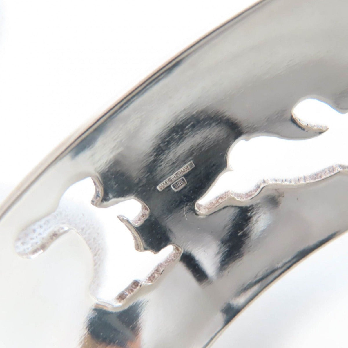 Hermes 925 Rabbit Motif Bracelet Bangle Silver — view 6