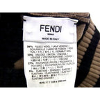 Fendi Zucca Pattern Wool Rayon Beanie Knit Cap Hat Brown Black — view 4