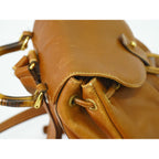 Gucci Bamboo Mini Backpack Leather Brown Outside — view 7