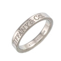 Tiffany & Co Logo Band Ring Pt Platinum
