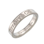 Tiffany & Co Logo Band Ring Pt Platinum