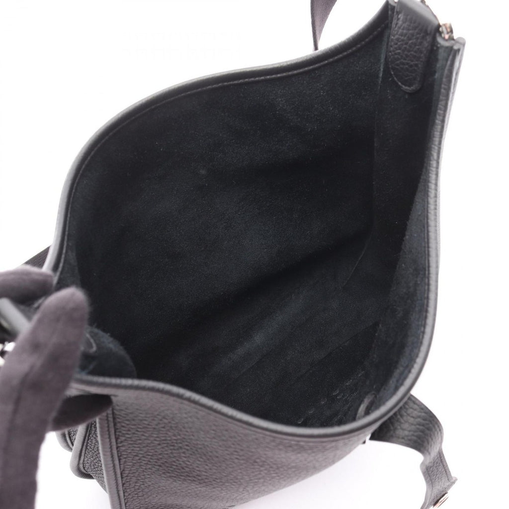 Hermes Shoulder Bag Evelyne 3 Trois PM Black Leather — view 3