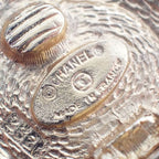 Chanel Engraved Large GP Earrings — view 9