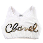 Chanel Cotton Logo Sequin Pile