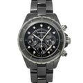 Chanel 41 Chronograph Watch Diamond Date Black Ceramic Automatic Winding