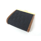 Christian Dior And Leather Coin Case Purse Black Fk7613 — view 2