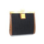 Christian Dior And Leather Coin Case Purse Black Fk7613