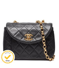 Chanel Chain Shoulder Bag Mini Quilted Gold Lambskin