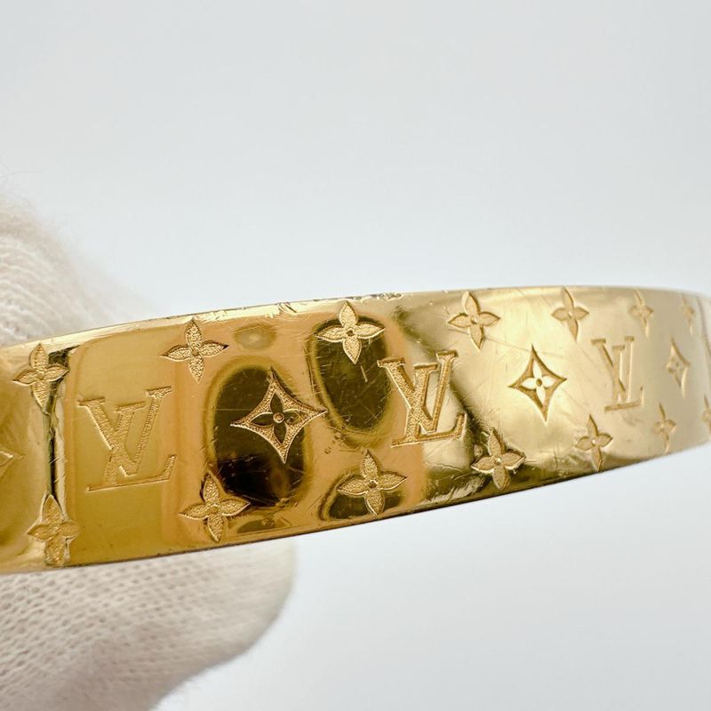 Louis Vuitton Monogram Cuff Nanogram S Size Bracelet — view 9