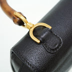 Gucci Bamboo Shoulder Hand Bag Leather Black With Strap 0056 — view 5