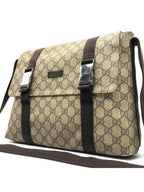 Gucci GG Supreme Web Canvas Sherry Messenger Bag Monogram Flap Tote