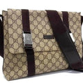 Gucci GG Supreme Web Canvas Sherry Messenger Bag Monogram Flap Tote