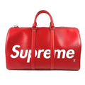 Louis Vuitton Boston Bag Keepall Bandouliere 45 Epi Leather Red