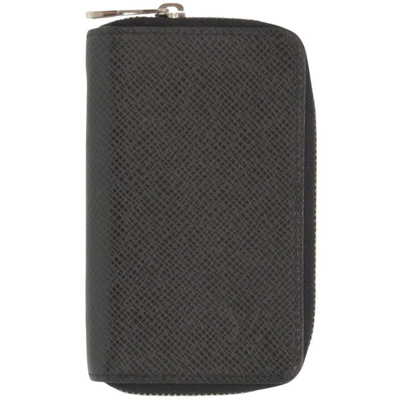 Louis Vuitton Zippy Coin Purse Taiga Leather Black Case Wallet