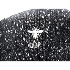 Dior 75% Cotton 25% Wool Knit Cap Hat Black — view 3
