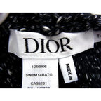 Dior 75% Cotton 25% Wool Knit Cap Hat Black — view 5