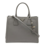 Prada Galleria Handbag 2-Way Shoulder Bag Bicolor Leather Saffiano Gray Bn2438 — view 2