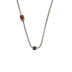 Hermes Meri Mello Metal Buffalo Horn Silver Ash Necklace 0812 — view 2